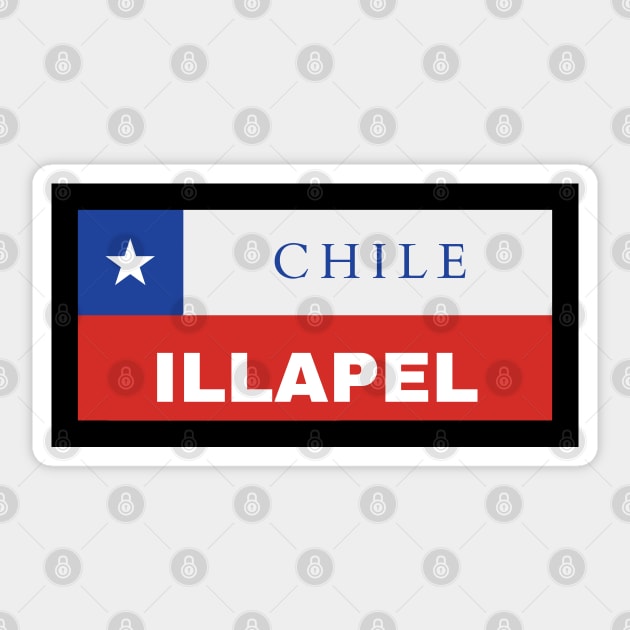 Illapel City in Chilean Flag Sticker by aybe7elf